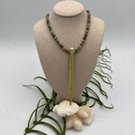 Shell Of A Life Green Agate + Wana Spine Necklace