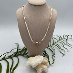 Shell Of A Life Edison Pearl + Pink Quartz + MOP Bead Necklace