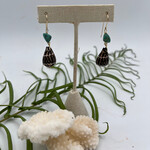 Shell Of A Life Chaldean Cone Shells from Poipu + Turquoise Bead Earrings