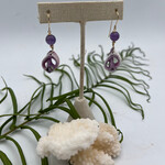 Shell Of A Life Amethyst + Purple Half Shell Earrings