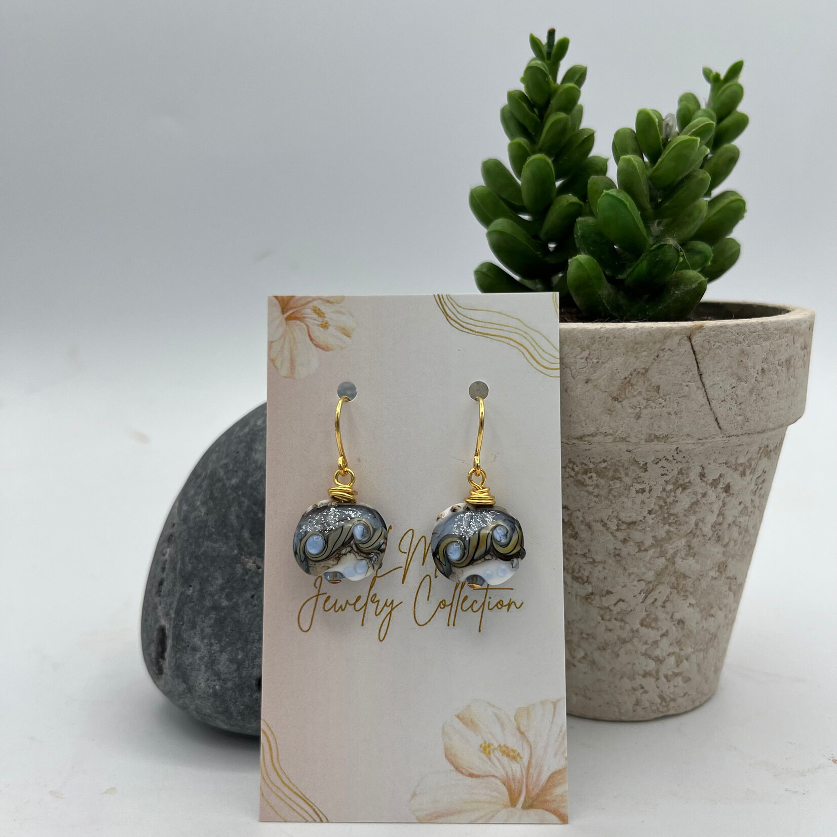 Little McKfarm Stardust Lapwork GP Earrings