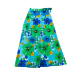 Mission Zero Women’s Vintage Wrap Skirt - Bright Hibiscus Barkcloth- Pomare - Small/Medium