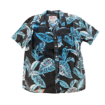 Mission Zero Keiki (Youth) ReLoved Aloha Shirt - Quiksilver - Black Wash Tropical  - 14Y