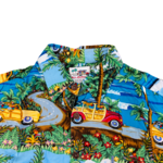 Mission Zero Men's Vintage Aloha Shirt - Ron Anderson Novelty Print Kahala - Woody Dog Trip - Large