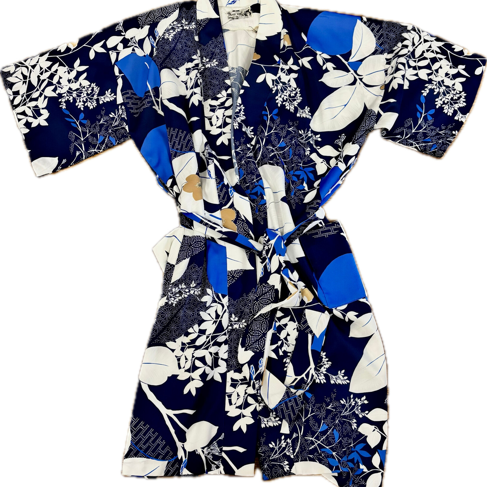 Mission Zero Women’s Vintage Robe -Mark Raysten- Malihini Designer Collection -Navy- O/S