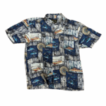 Mission Zero ReLoved Men’s Aloha Shirt 100% silk - L - Hawaiian Silk Company -  Ulua, Boats, and Marlin