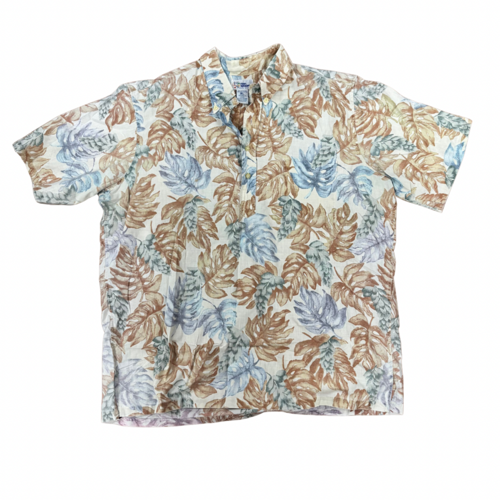 Mission Zero Men’s Vintage Aloha Shirt Reyn Spooner XL - Mix of Leaves