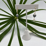 GKS - Grace K Studio GKS Tahitian Pearl + MOP Leaf Drop (Small) Earrings GF