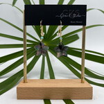 Shell Of A Life GKS Mother of Pearl Plumeria + Larimer Bead Accent Earrings GF