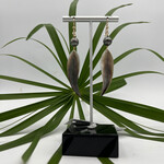 Shell Of A Life GKS Tahitian Black Pearl 9mm + MOP Feather Earrings GF