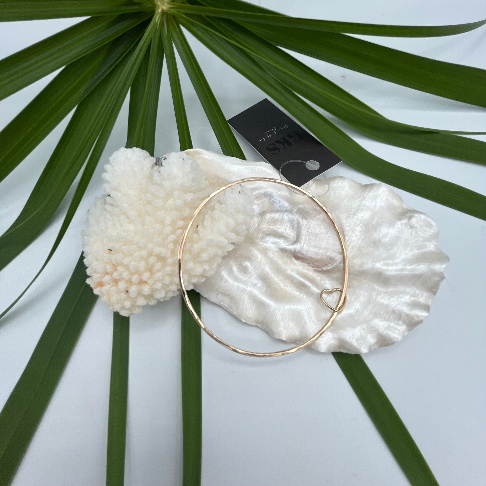 Shell Of A Life GKS Heart Charm Bangle GF - Size 8