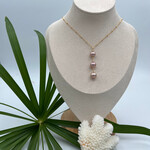 Shell Of A Life GKS Triple FW Edison Pearl + Satellite Chain Necklace GF - 18”