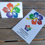 Piazza Art Rainbow Hibiscus @Piazza.Art Card 4 1/2" x 5 1/2"