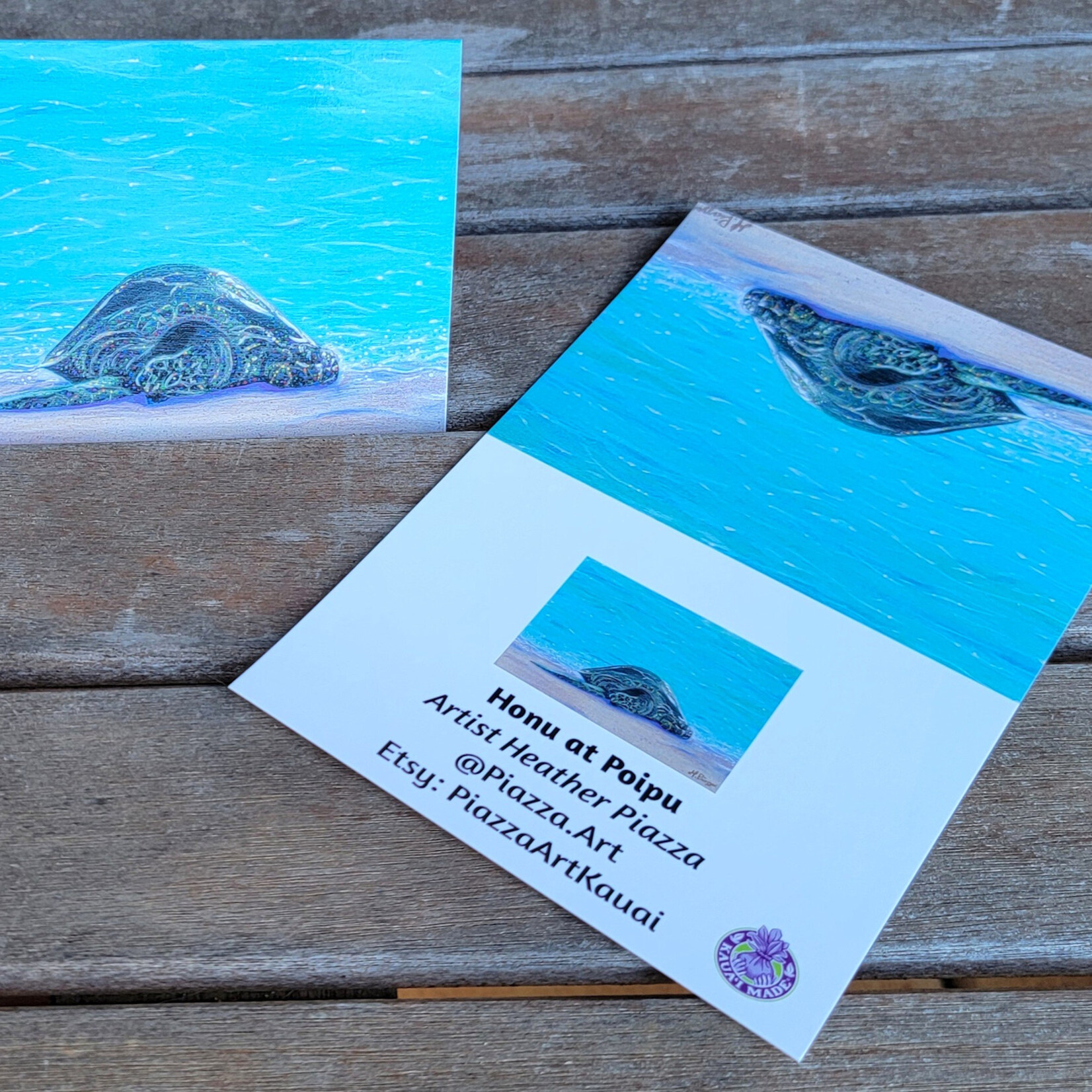 Piazza Art Honu at Poipu @Piazza.Art Card 4 1/2" x 5 1/2"