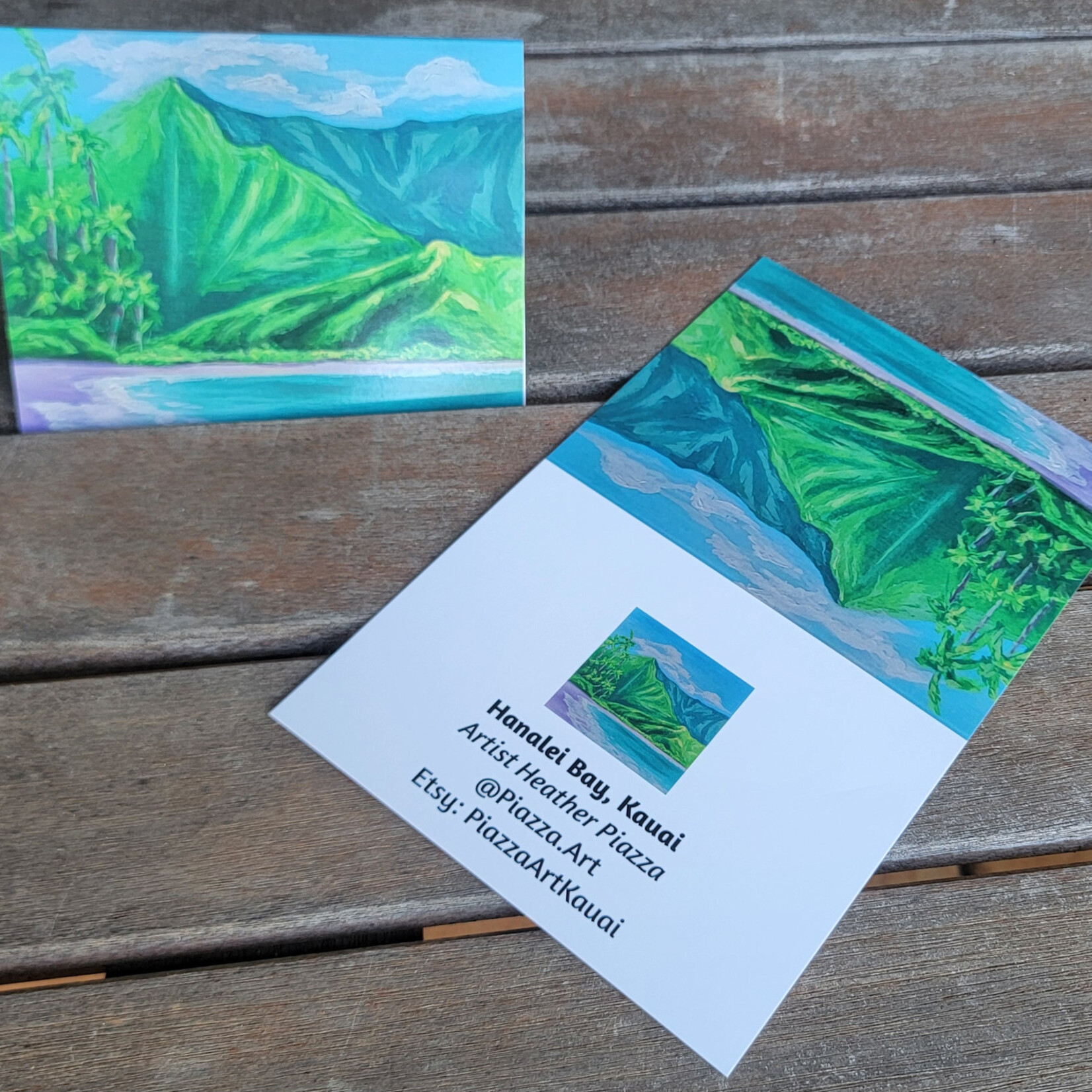 Piazza Art Hanalei Bay @Piazza.Art Card 4 1/2" x 5 1/2"