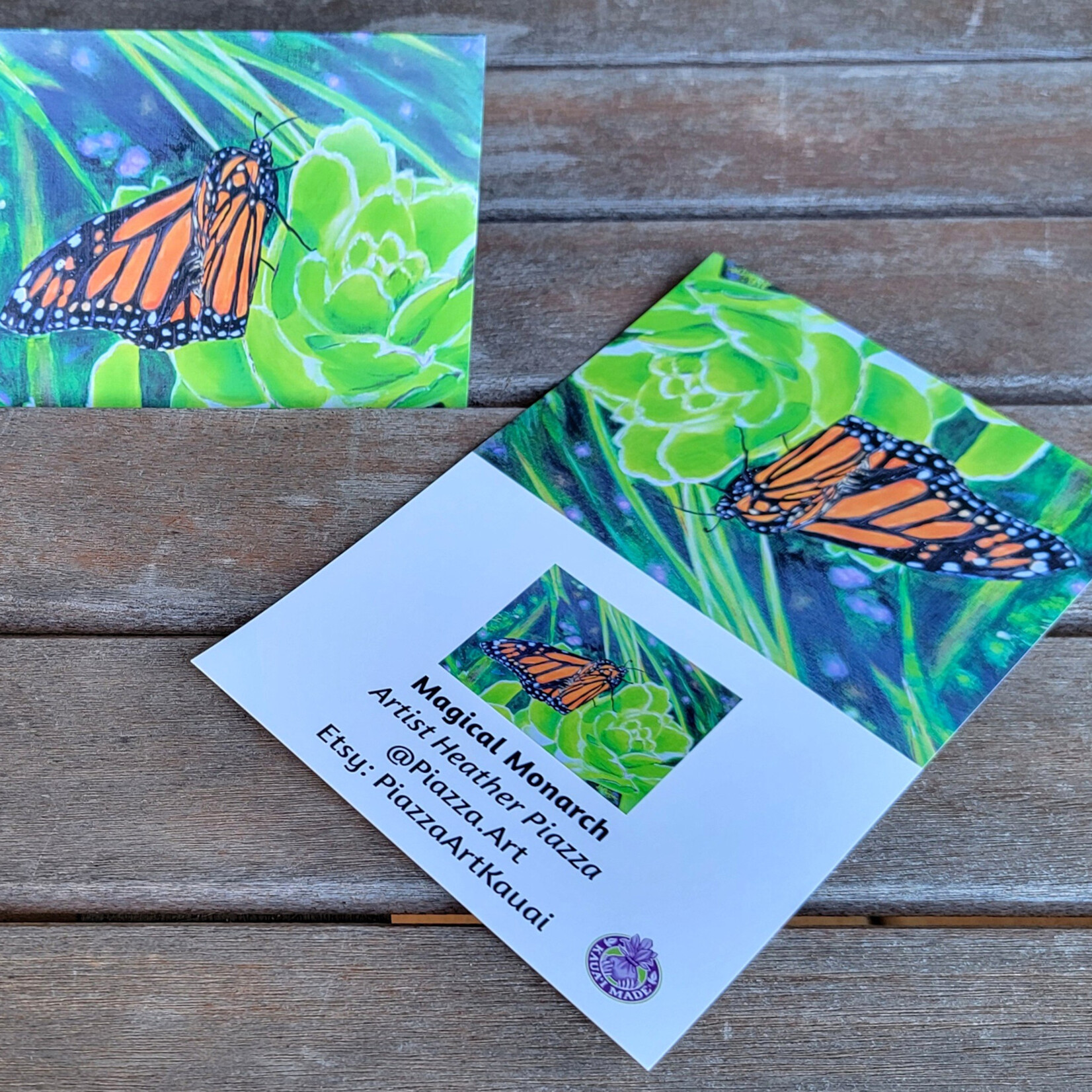 Piazza Art Magical Monarch @Piazza.Art Card 4 1/2" x 5 1/2"