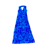 Mission Zero Women's Vintage Dress - Hawaii Kai- Blue Barkcloth - Small