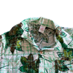 Mission Zero Men’s Vintage Aloha Shirt - Jantzen- ‘70s Dagger Collar Green Leaf - Small