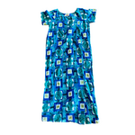 Mission Zero Women's Vintage Dress - Small - Ui-Maikai - Blue Green Print