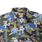Mission Zero ReLoved Men's Aloha Shirt - Lucky - Blue Hibiscus - L