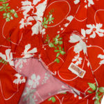 Mission Zero Women’s Vintage  Halter Dress - Leslie J - Red Green White Mod Floral - Small