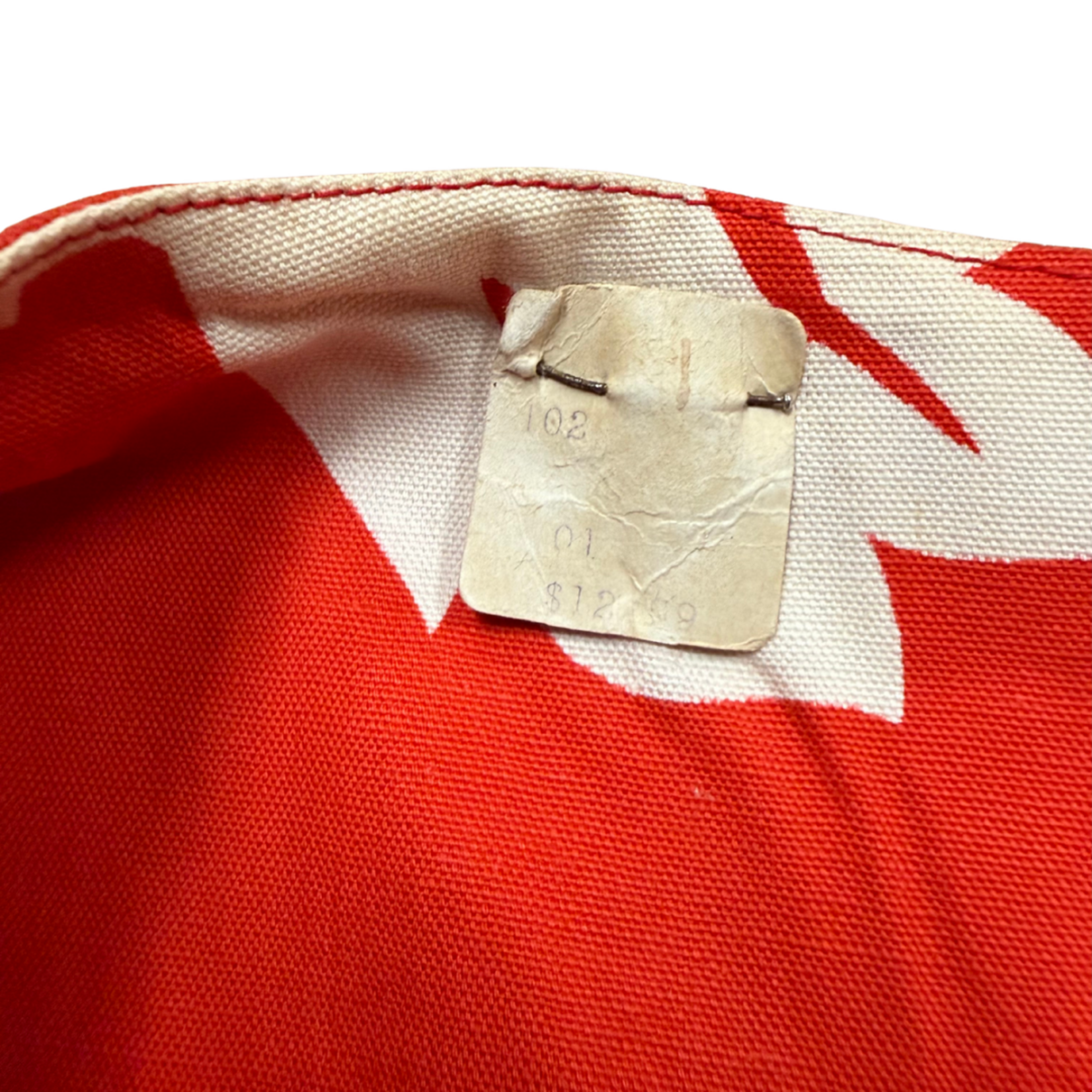 Mission Zero Women’s Vintage Dress - Made in Hawaii (Deadstock)- Red White  Hibiscus - Small