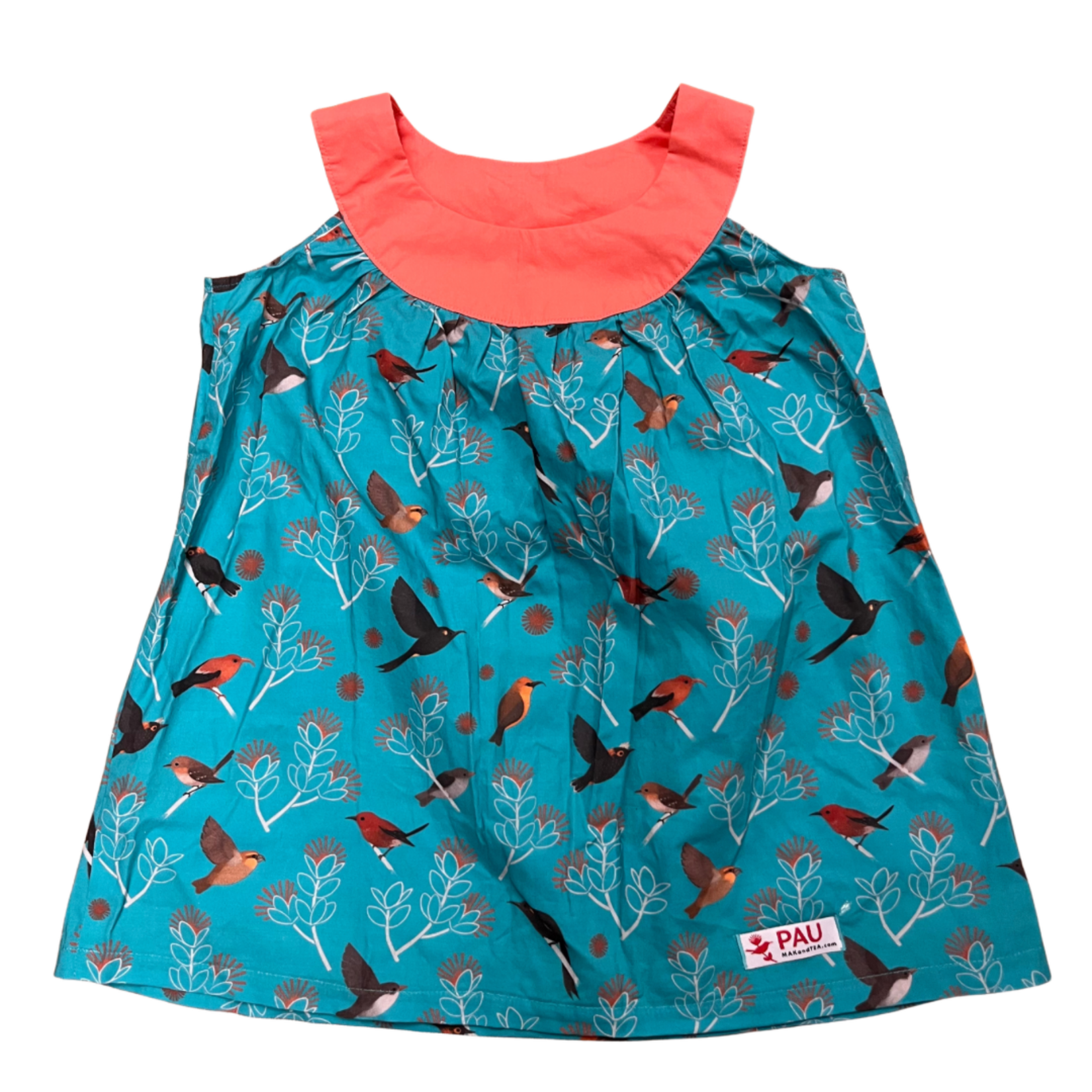 Kaua'i Forest Bird Recovery Project Keiki Girls/Toddler Forest Bird Dress - Turquoise