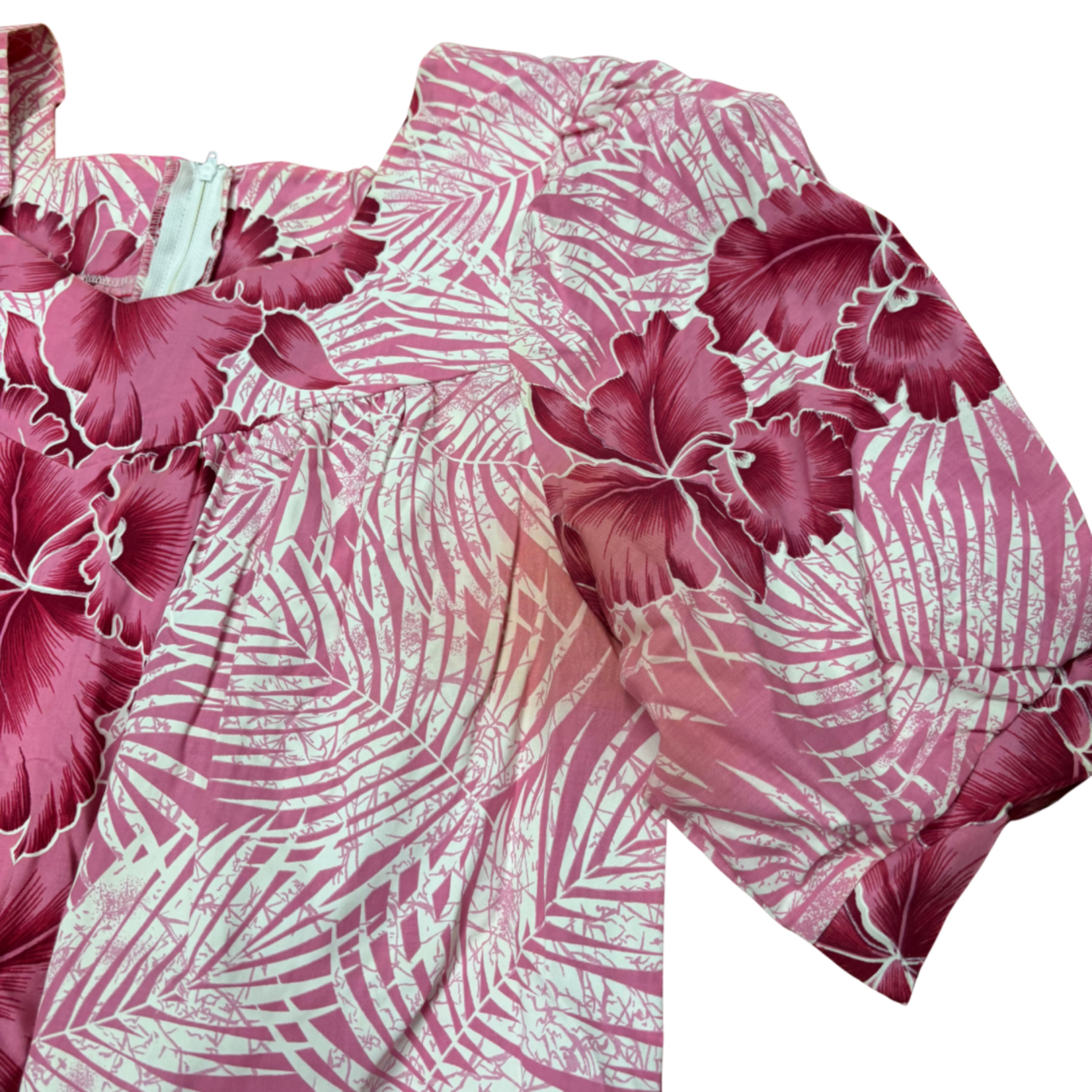 Mission Zero Women’s Vintage Dress - Royal Creation- Pink Orchid Mu’umu’u - Large *AS IS*