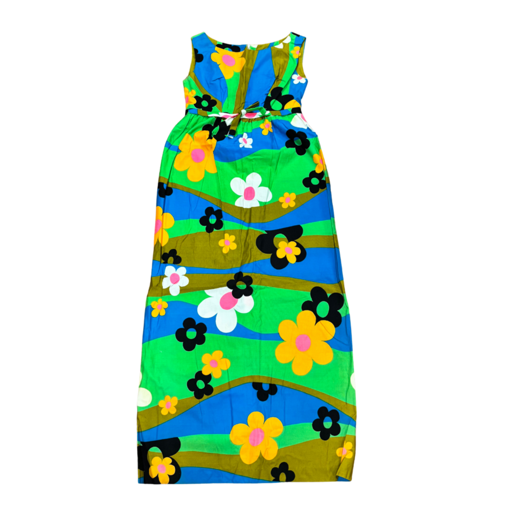 Mission Zero Women's Vintage Dress - Made in Hawaii Label - 60's Mod Flower Power - Small