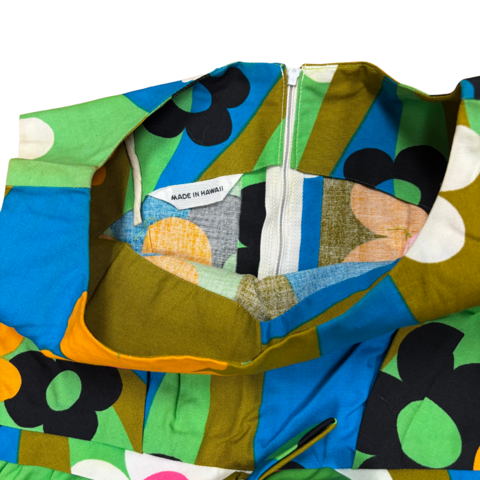 Mission Zero Women's Vintage Dress - Made in Hawaii Label - 60's Mod Flower Power - Small