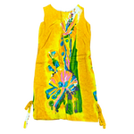 Mission Zero Women’s Vintage Dress - S - *No Label* Metal Zipper - Yellow Watercolor