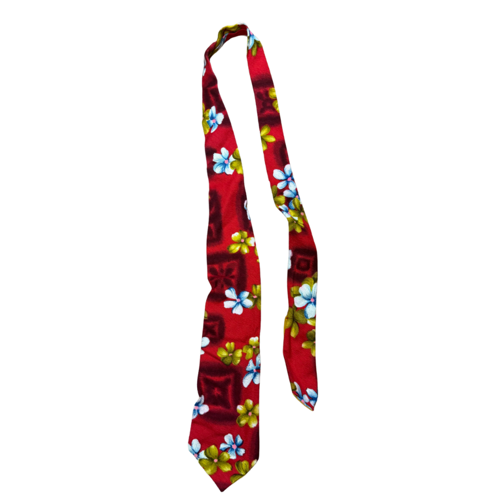 Mission Zero Vintage - Red Hawaiian Barkcloth Tie