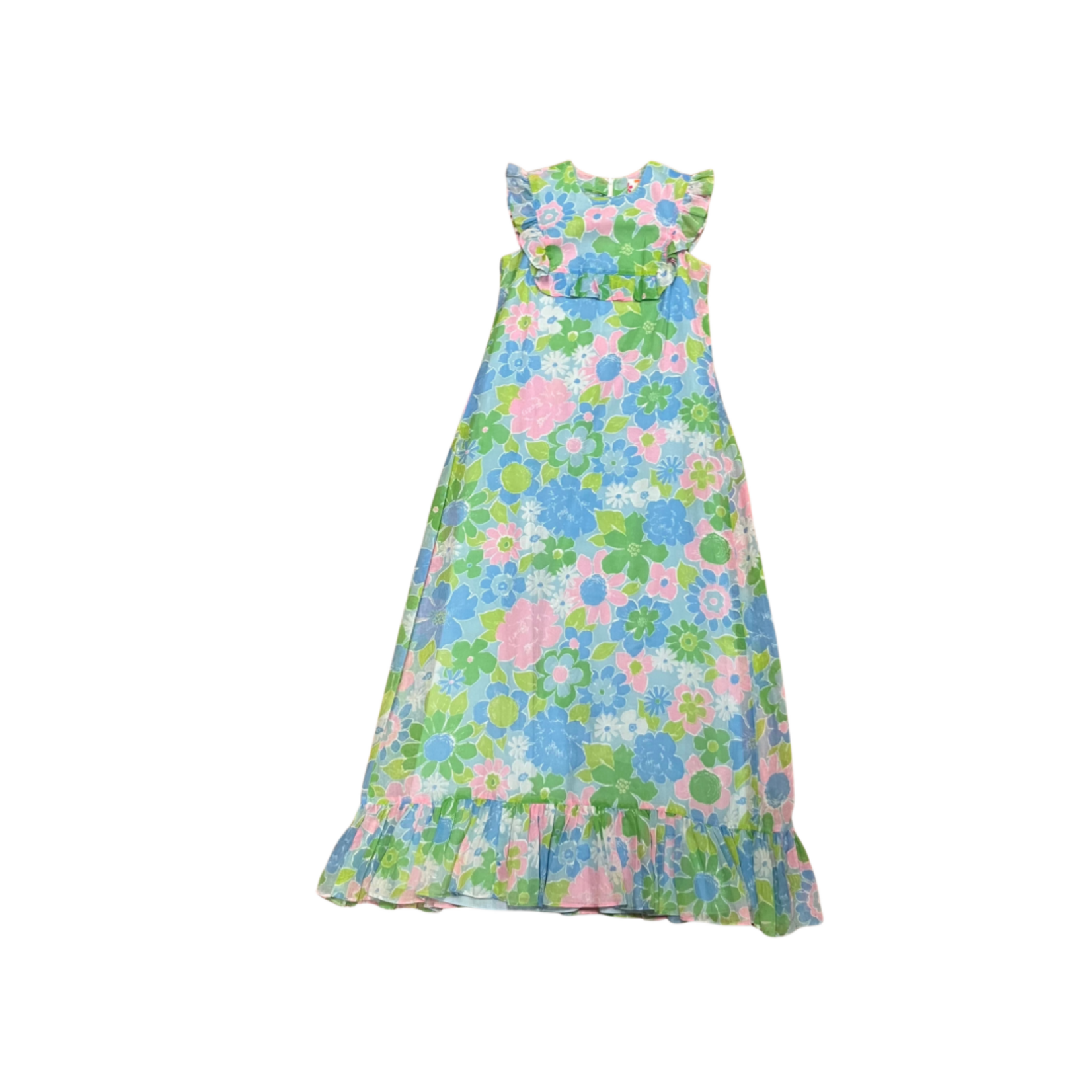 Mission Zero Women's Vintage Dress - Sears Hawaiian Fashion - Pastel Flowers - XS