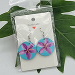Piazza Art Plumeria Piazza Art Stainless Steel Circle Earrings