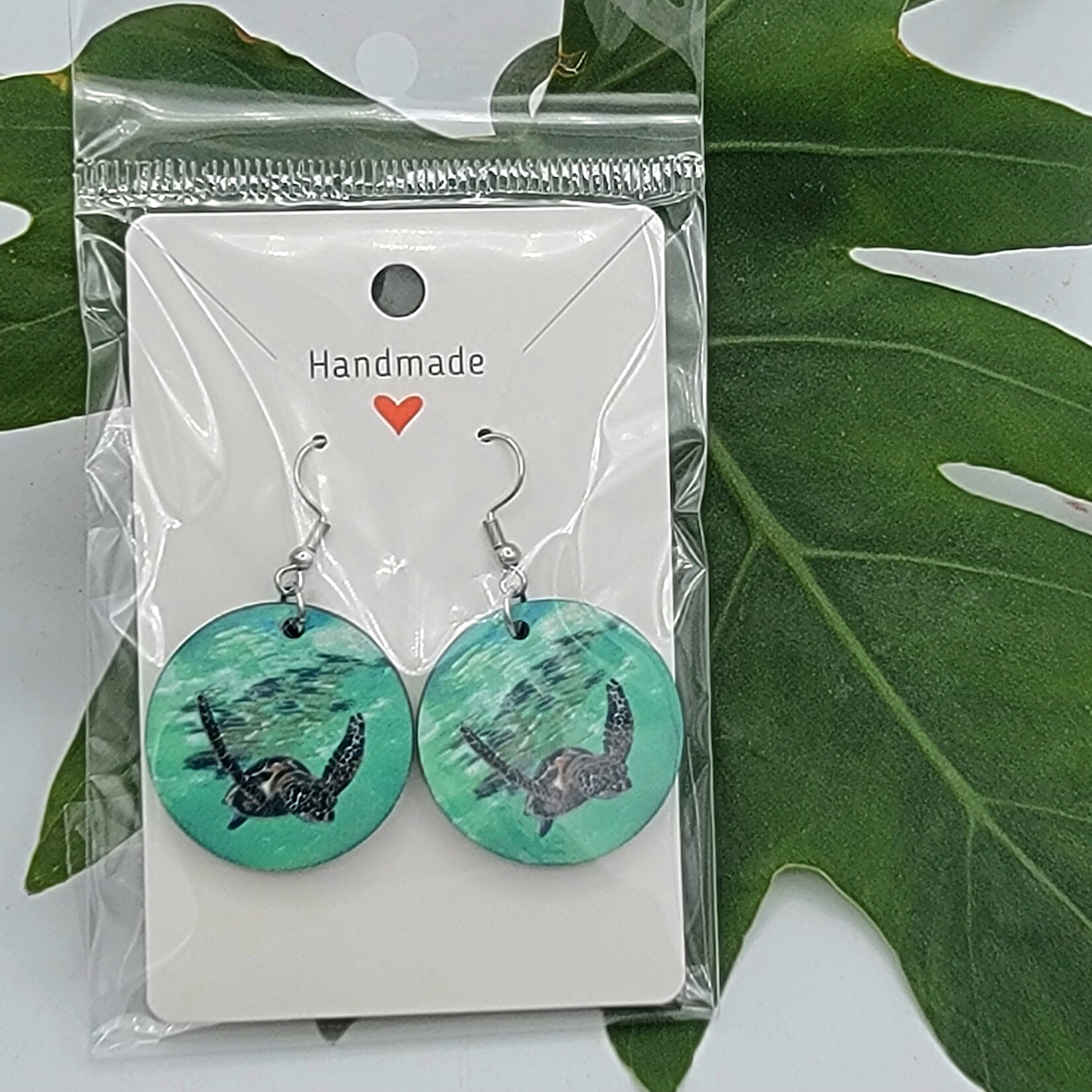 Piazza Art Piazza Art Sea Turtle Swim Circle SS Earrings