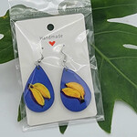 Piazza Art Apple Bananas Piazza Art Stainless Steel Teardrop Earrings