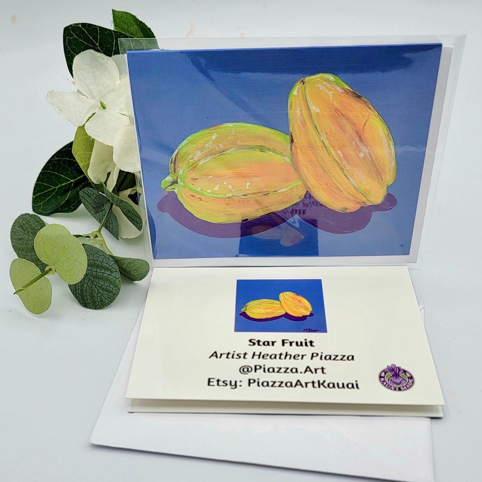 Piazza Art Star Fruit @Piazza.Art Card 4 1/2” x 5 1/2”