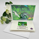 Piazza Art White Hibiscus @Piazza.Art Card 4 1/2” x 5 1/2”