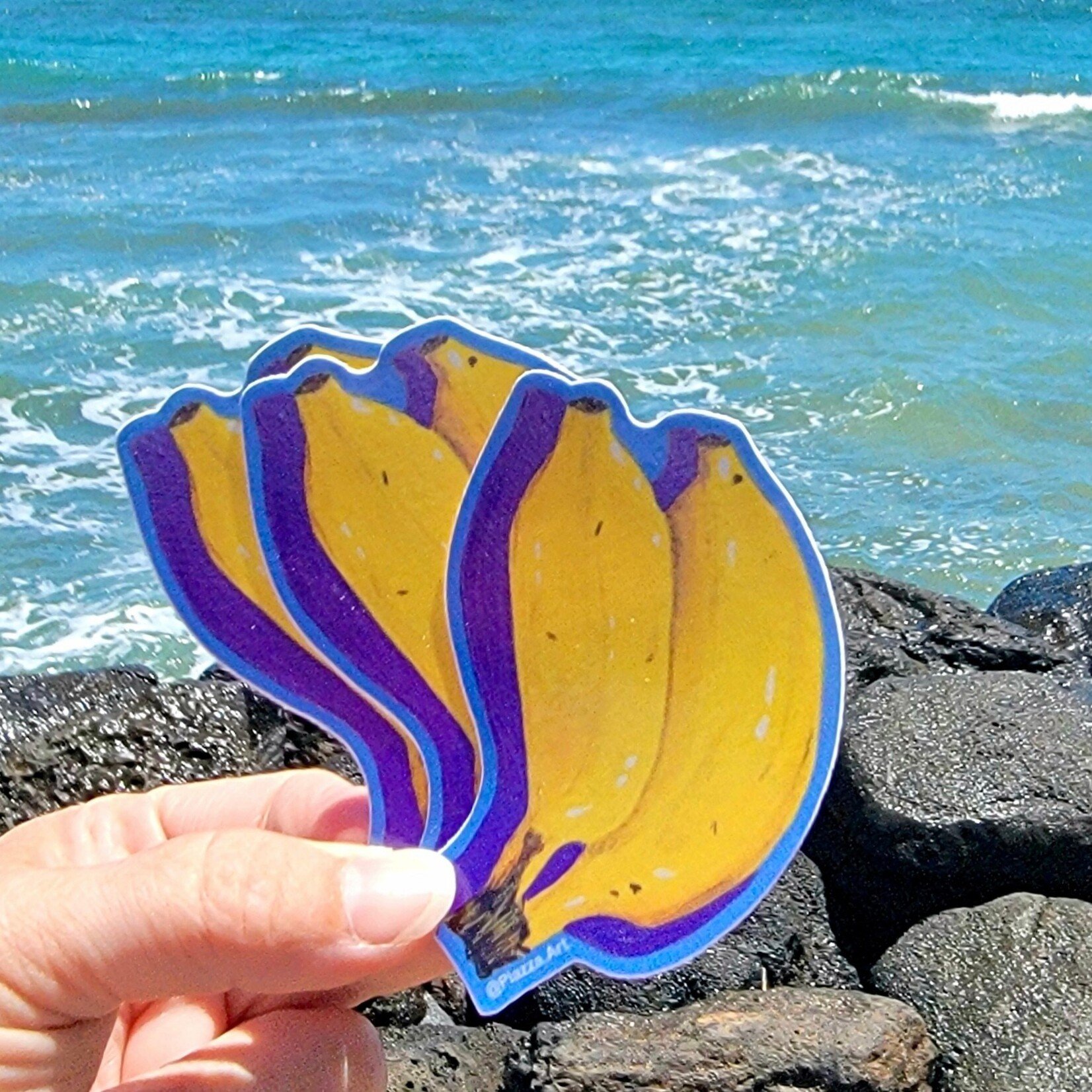 Piazza Art Apple Bananas @Piazza.Art Vinyl Sticker LG