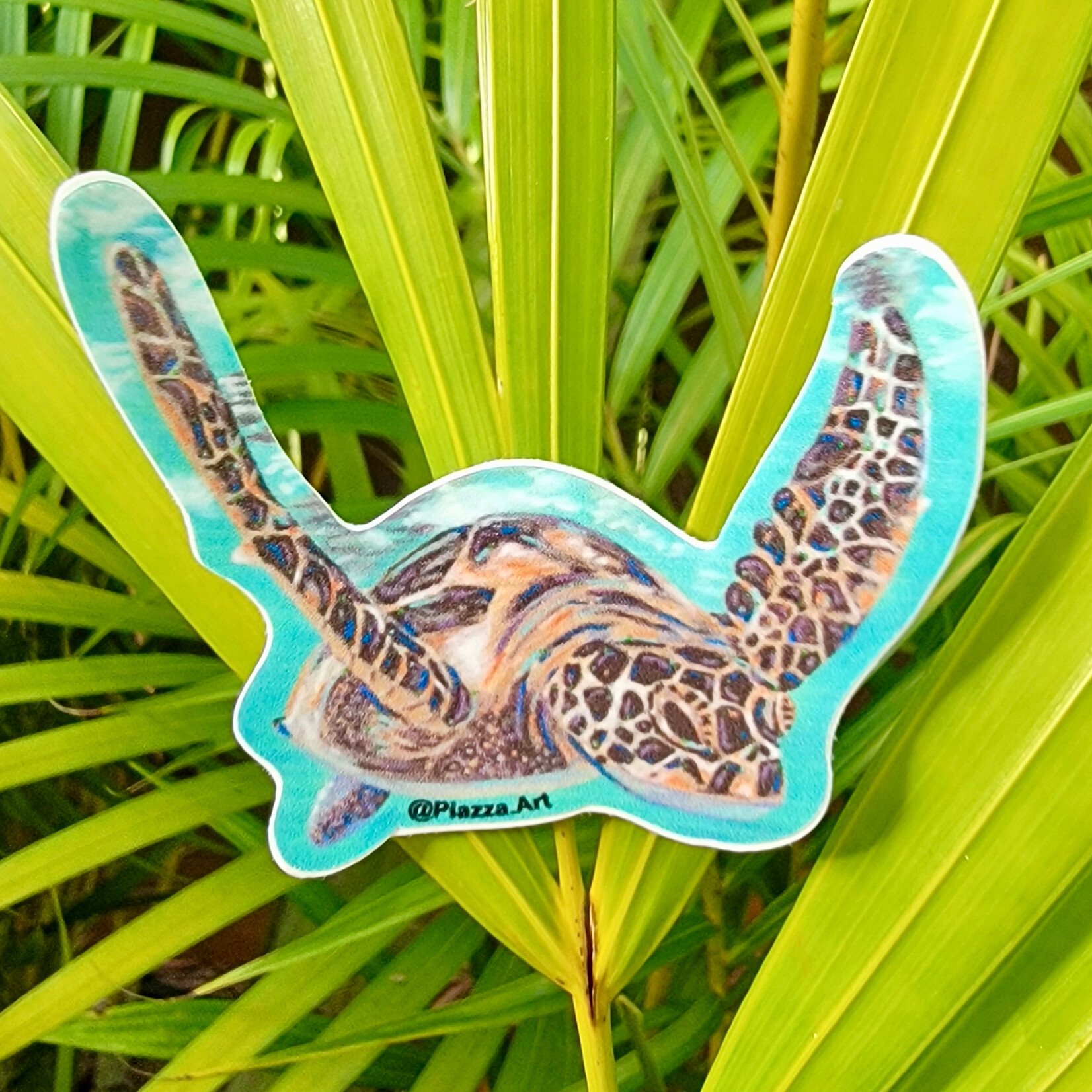 Piazza Art Sea Turtle @Piazza.Art Vinyl Sticker SM cut-out