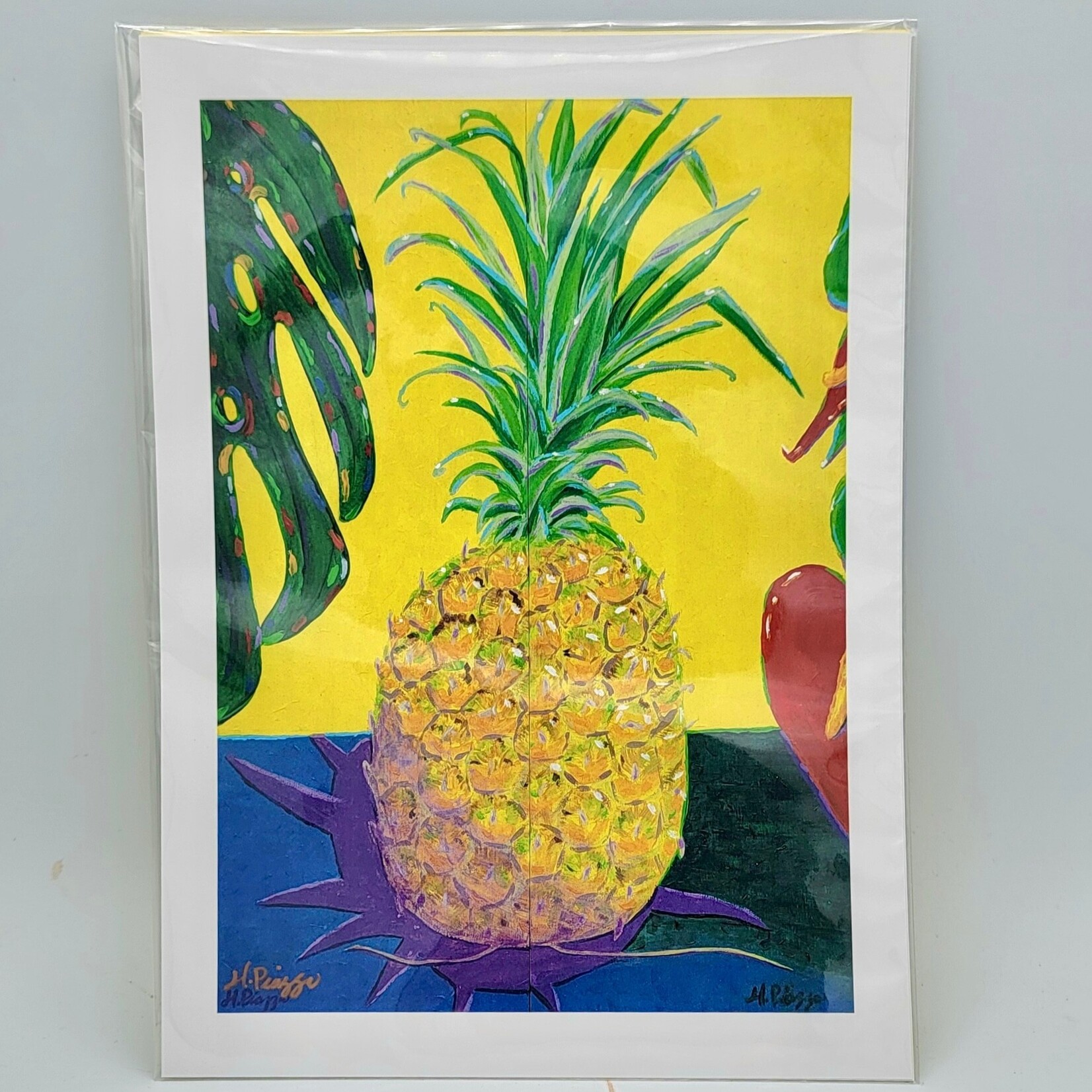 Piazza Art Kaua’i Pineapple @Piazza.Art Signed Print 8” x 11” Med