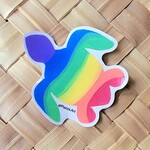 Piazza Art Rainbow Honu @Piazza.Art Vinyl Sticker 3”