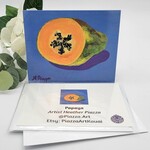 Piazza Art Papaya @Piazza.Art Card 4 1/2” x 5 1/2”