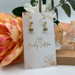 Little McKfarm Lemon Quartz Gold Leaf GP Earrings