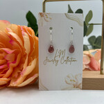 Little McKfarm Strawberry Quartz SS Earrings