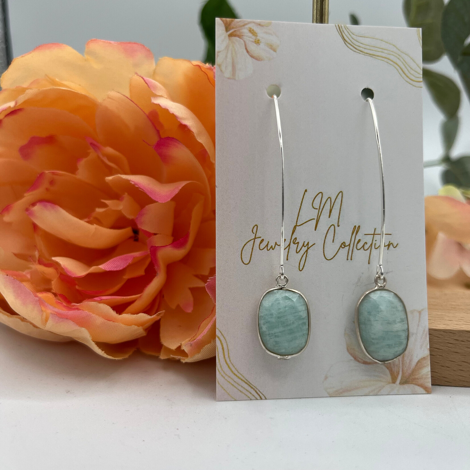 Little McKfarm Amazonite Silver Plated Earrings