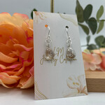 Little McKfarm Pear Shaped Rutilated Quartz SS Earrings