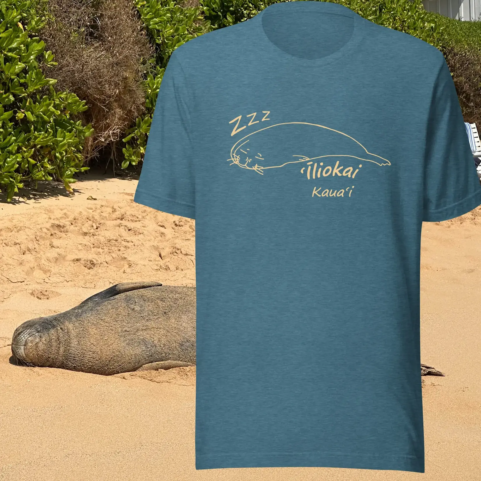 Iliokai Kauai ZZZ ‘iliokai T-Shirt Heather Teal