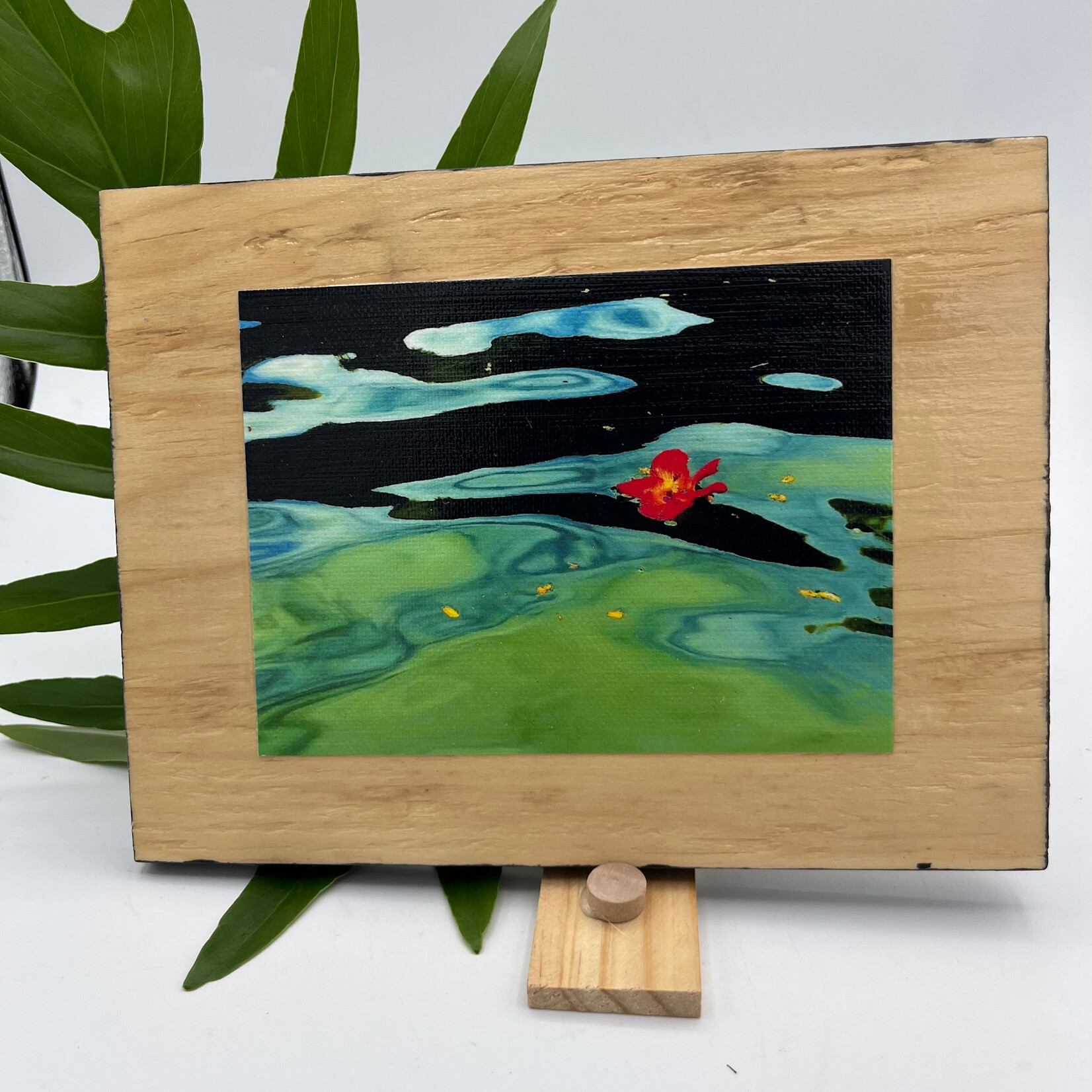 Iliokai Kauai Photo on Reclaimed Wood - Hibiscus Borealis on Wailua