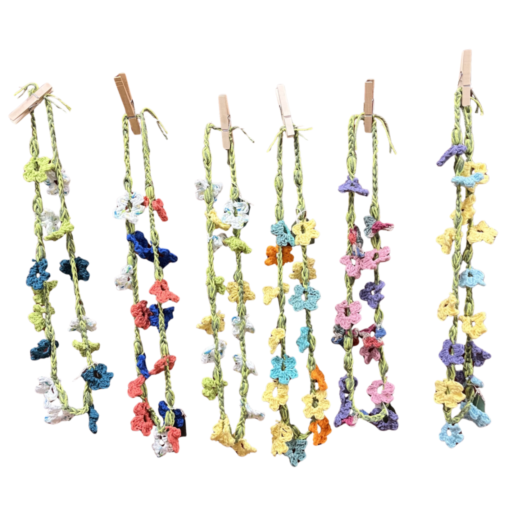 Iliokai Kauai Amanda’s Cotton Crocheted Peace Lei - Handmade in Assorted Colors